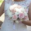 Pink Roses, White Carnations