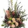 Lush pastel tones distinguish this garden inspired urn. Designed with the best