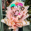 Imagine a bouquet of delicate rose flowers, each petal a gradient of