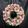 This is an 18&quot; &quot;standard&quot; sized wreath that has pink roses and