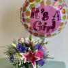 Pinks, blues and whites to welcome the new baby! If choosing an