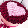  love in a million - 60 red roses, 40 light pink