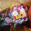 Beautiful whimsical cascade of light bright  summer colors of pink, blush