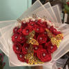 25 Red roses with diamond pins, crown, and butterflies
we have available in