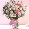 Sweet as candy! This soft pink and white bouquet is a feminine