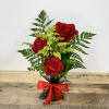 &quot;Timeless Trio&quot; features a small vase with lush greenery, elegantly showcasing three