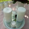 These beautiful lace adorned, pillar candles will add an extra touch of