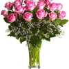 Blushing pink roses and delicate white Limonium add up to a feminine