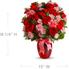 Fan the flames of love with this sizzling array of red roses