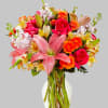 The Into the Wood Arrangement displays a rustic, cozy appeal with its