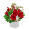 Gold in Bloom features vibrant reds, greens, and gold in a bold