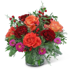 The vibrant colors in this arrangement are sure to brighten up any