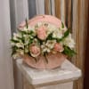 Unique pink box with great alstroemeria and pink roses, will be great