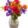 A bright and beautiful mix of hot pink, orange and purple blooms.
