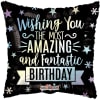 18&quot; Happy birthday mylar balloon. Filled with helium. Stays afloat up to