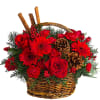The scents of the season! Christmas greens, bold red flowers and cinnamon