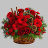 The scents of the season! Christmas greens, bold red flowers and cinnamon