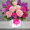 Send birthday greetings with this perfect pink arrangement! Beautiful blooms are artfully