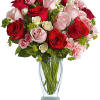 Show her your romantic side big-time with gorgeous red, pink and white