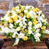 Spray of yellow, green, and white flowers.  Coordinates with the Citrus