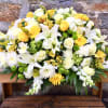 Spray of yellow, green, and white flowers.  Coordinates with the Citrus
