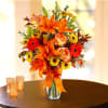 A burst of beauteous blooms in autumn shades of orange and yellow