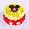 Disney Mickey mouse floral cake comes with a Disney hat and candles