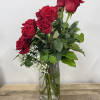 Our &quot;Single-Sided Splendor&quot; features 25 vibrant red roses arranged to face forward