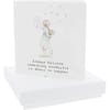 Greeting card with 4mm sterling silver cubic zirconia stud earrings