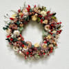 One of a kind
Dry flower wreath (Straw flowers, Roses, eucalyptus &amp; dry