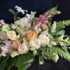 This design offers a beautiful mix of lighter colors which could include