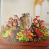 Roses, Hydrangea, calla lilies, and orchids.  The prices will vary with