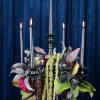 Golden Eerie Hallow&#039;s Candelabra - A gilded embodiment of spectral elegance, the