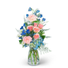 Juliette Moon is a breathtaking symphony of peach and blue blossoms that