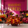 An exquisite seasonal floral arrangement,  The stunning display
consists of a vibrant