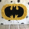 Super cool Batman logo arrangement made out of cushion and carnations come