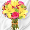 This bright and beautiful flower arrangement will brighten someone&#039;s day with a