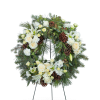 Our Unforgettable Standing Wreath is a beautiful memorial arrangement featuring roses, carnations
