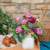 This extraordinary jewel-toned bouquet of blooms and succulents lends an organic feel.

DETAILS
Lavender