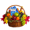 A bountiful Christmas gift basket that will please the health-nut and chocoholic
