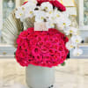 The &quot;Fan of Fuchsia&quot; is a breathtaking floral arrangement with striking piece