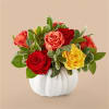 A modern take on classic pumpkin d&eacute;cor, this bouquet is the perfect