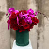 50 Red, and 3 stems of purple Orchid