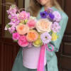 Stunning box full of Garden Roses, Lisianthus, Stock, and other mixed flowers