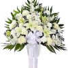 Symbolizing peace, serenity and purity, white flowers can help comfort those grieving
