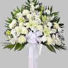 Symbolizing peace, serenity and purity, white flowers can help comfort those grieving