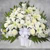 Symbolizing peace, serenity and purity, white flowers can help comfort those grieving