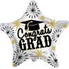 18&quot; Congrats grad mylar balloon. Filled with helium. Stays afloat up to
