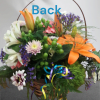 The B&amp;B Basket of Happy Blooms brings together lilies, carnations and more