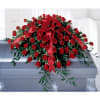 All red rose casket cover
